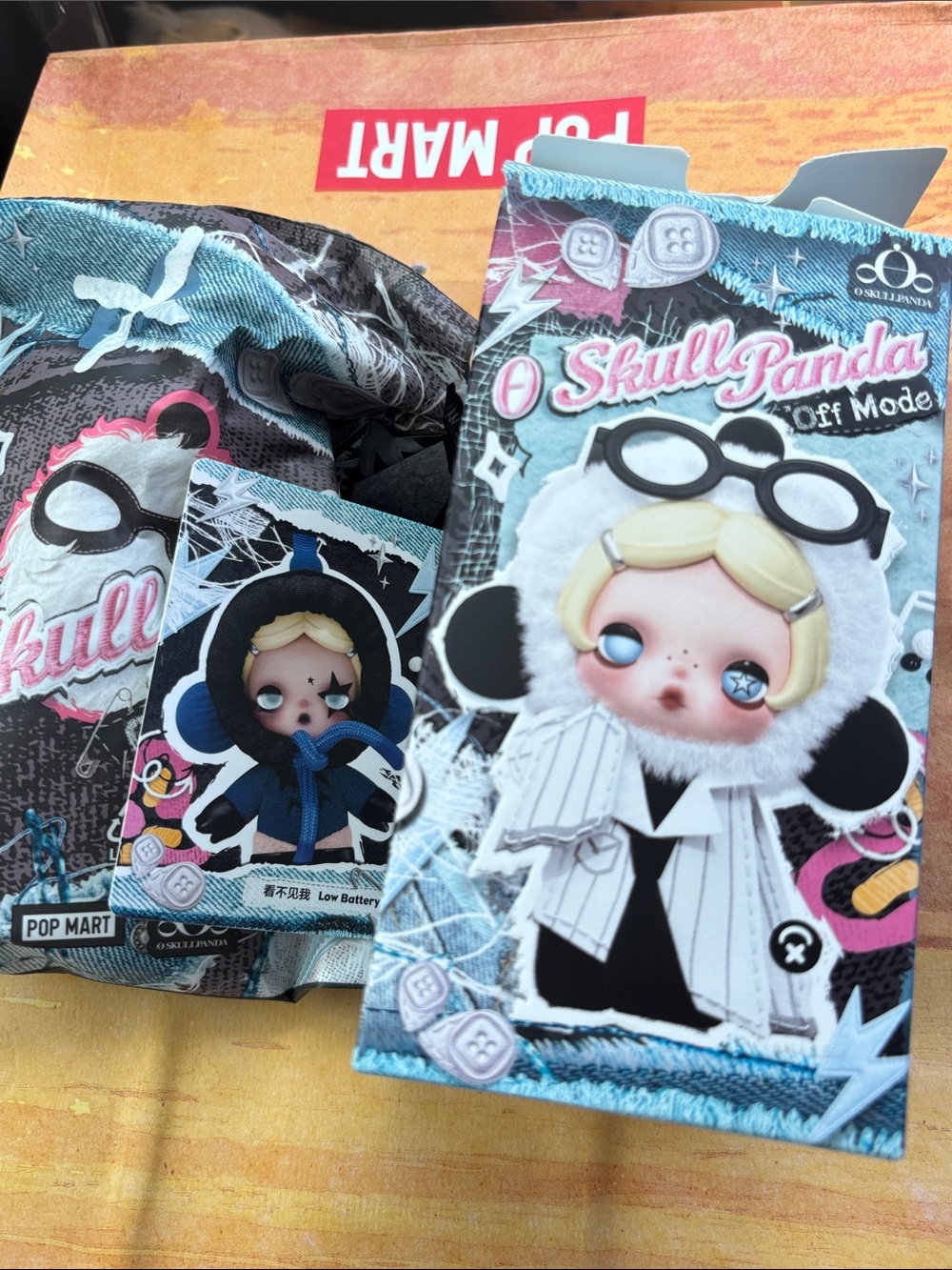 POP MART Skullpanda Off Mode Series Plush Pendant Confirmed Box- Low Battery-